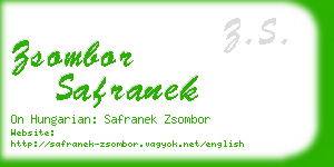 zsombor safranek business card